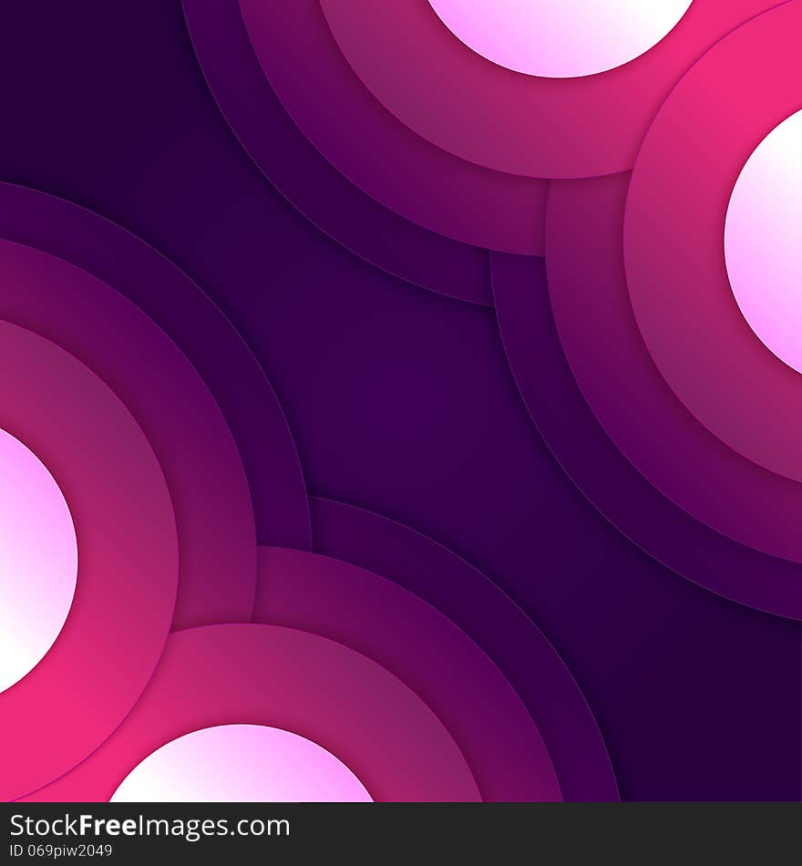 Abstract Purple Round Shapes Background