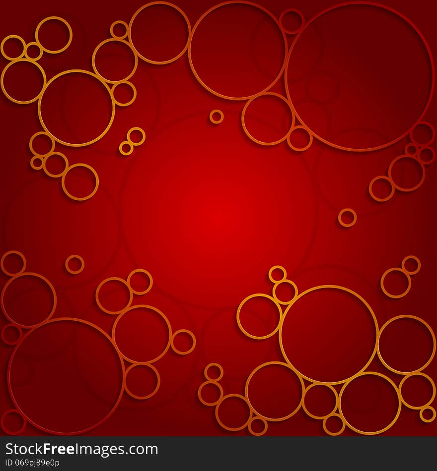 Abstract background with red shining circles. RGB EPS 10