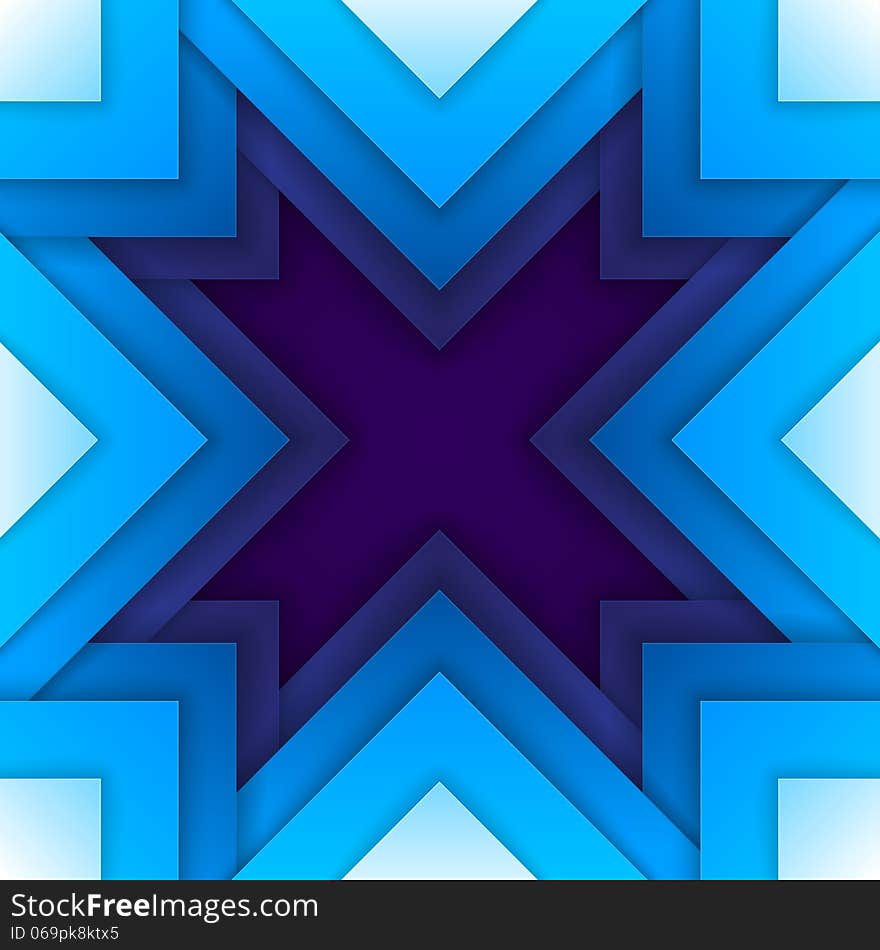 Blue triangle shapes snowflake background. RGB EPS 10. Blue triangle shapes snowflake background. RGB EPS 10