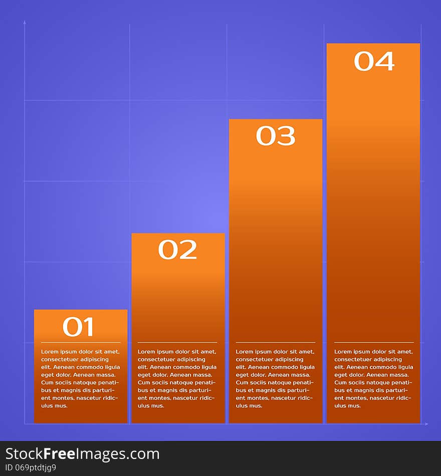 Infographic chart. Can be used for infographics, presentation or advertise layout. Vector illustration