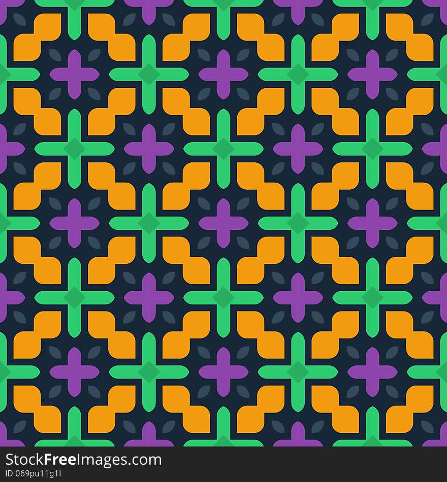 Vector seamless geometric pattern - abstract background