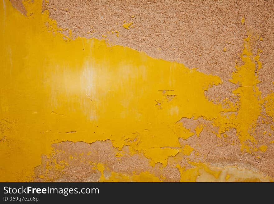 Photo of weathered yellow wall picture taken in Venice. Photo of weathered yellow wall picture taken in Venice