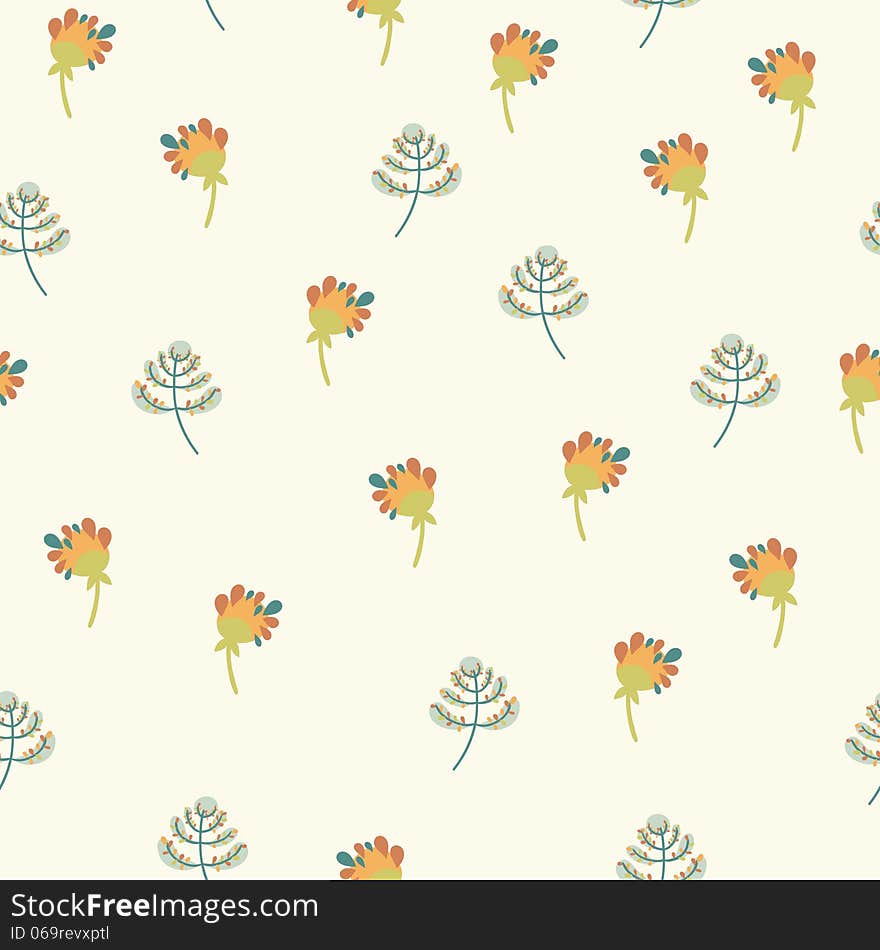 Seamless pattern with small flowers