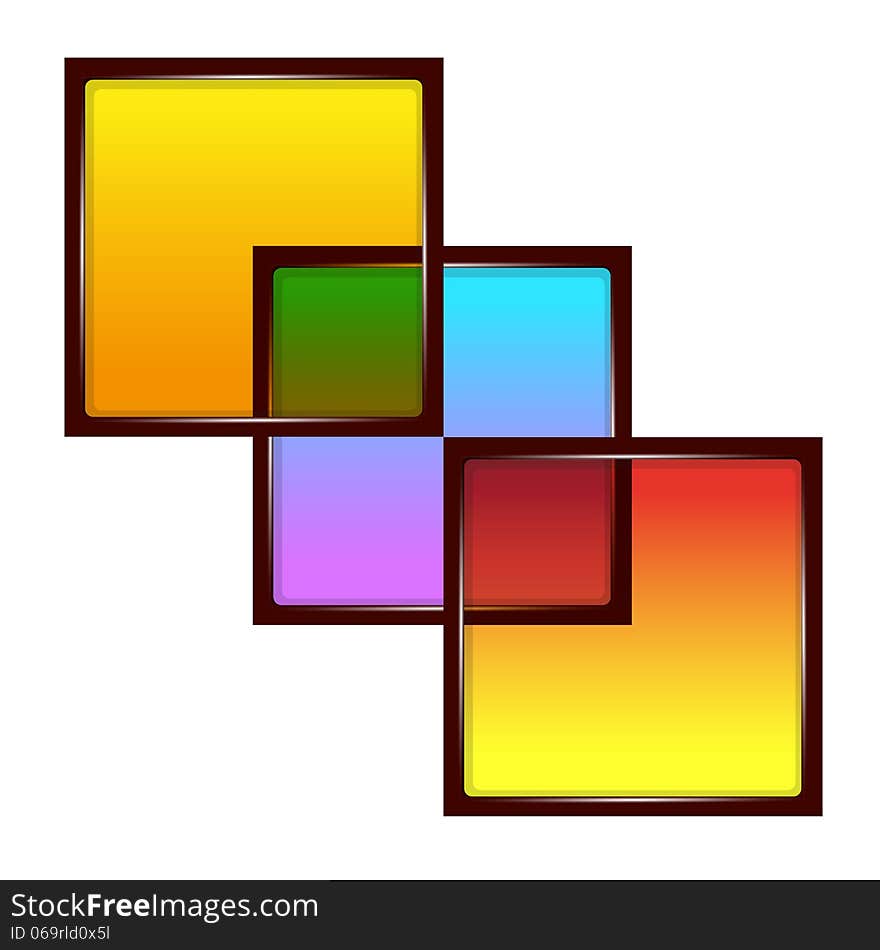 Abstract squares on a white background. Abstract squares on a white background