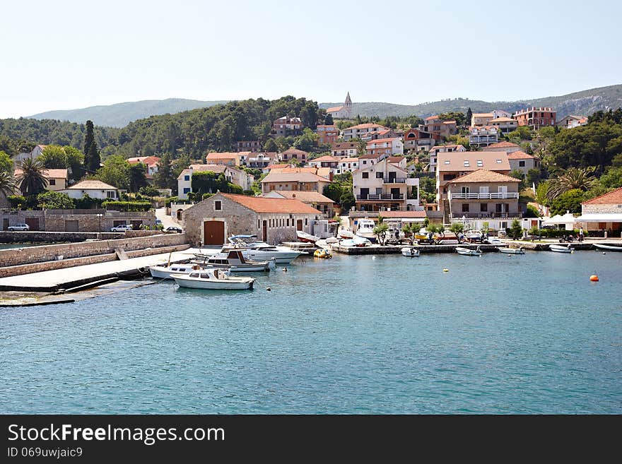 Beautiful landscape of the Mediterranean sea in Croatia