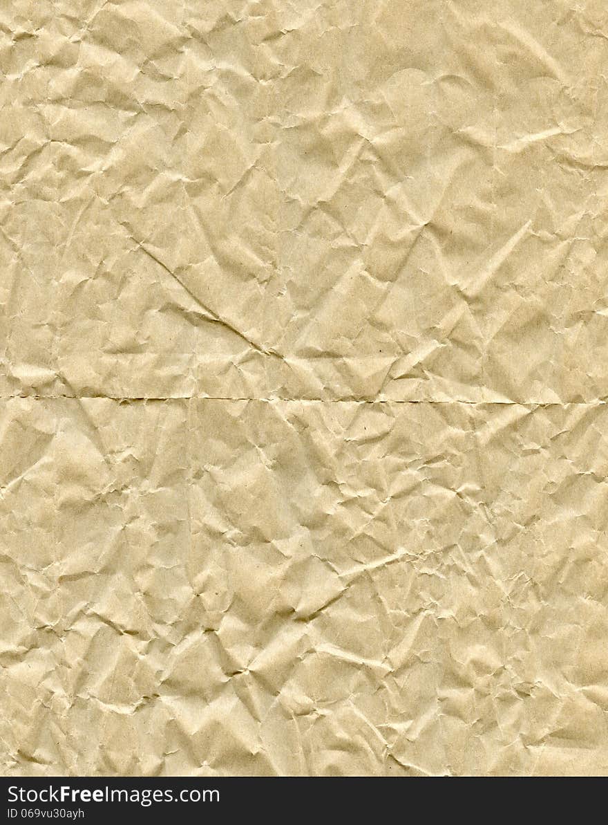 Beige crinkled paper