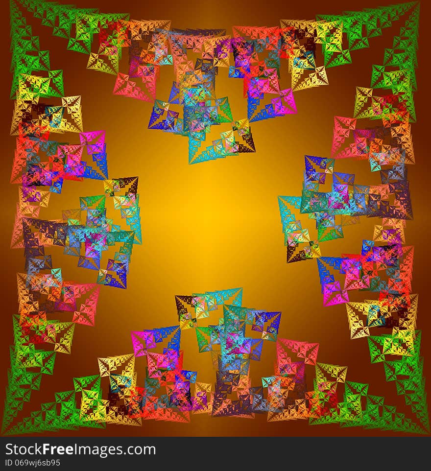 Multicolor abstract background in geometric style. Computer generated graphics.