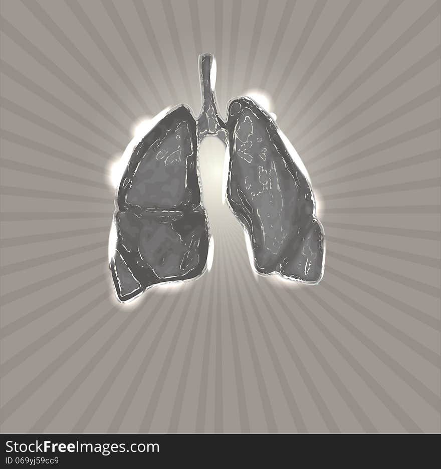 Lungs. Abstract medical illustration, background.