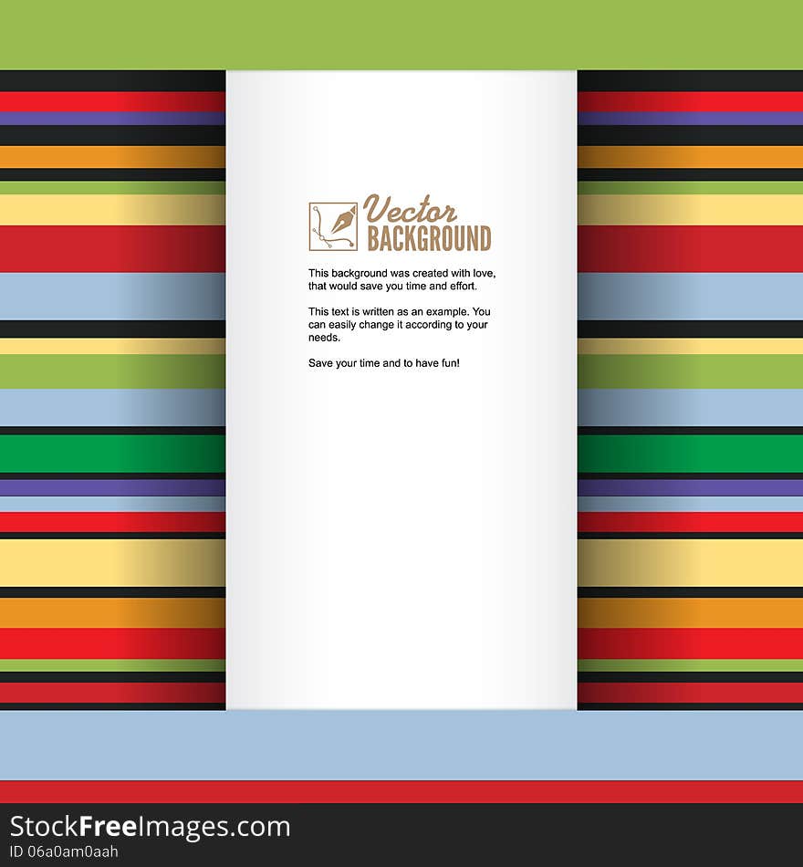 Abstract art rainbow lines colorful vector background