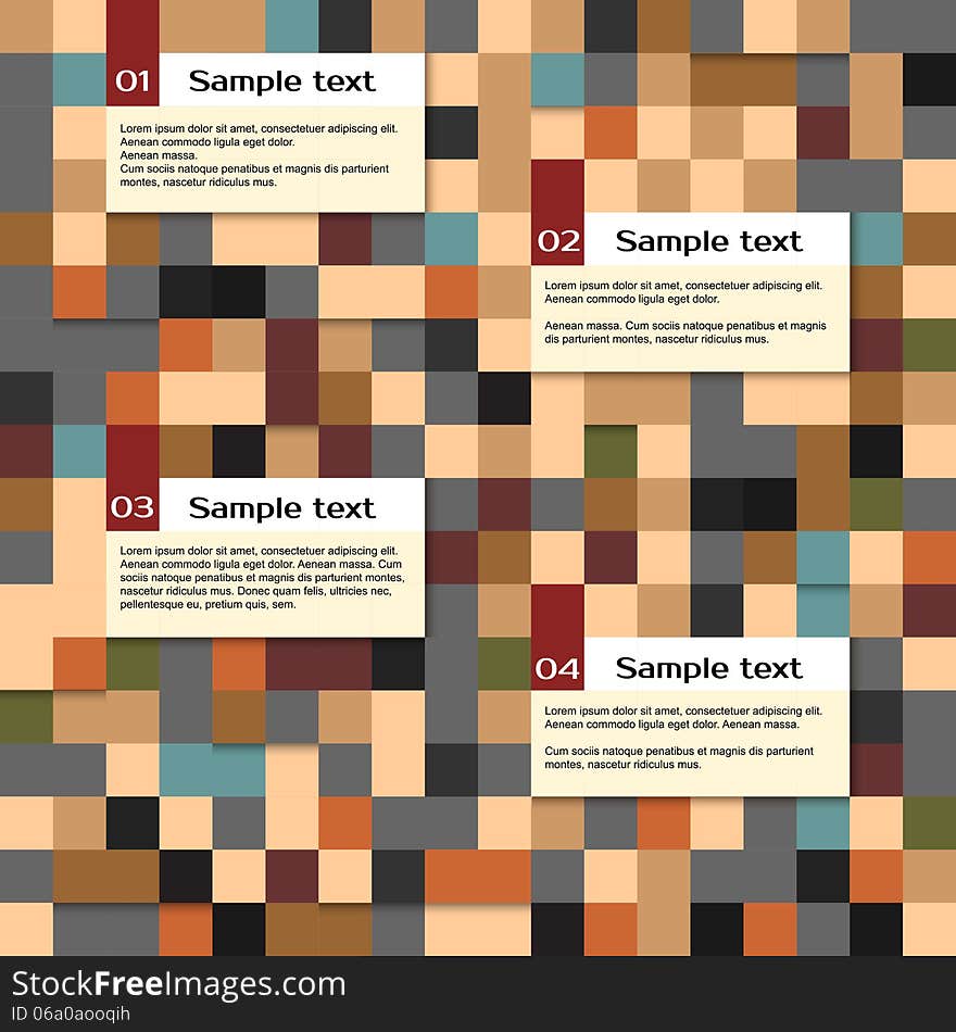 Vector abstract squares background, infographic template with place for your text