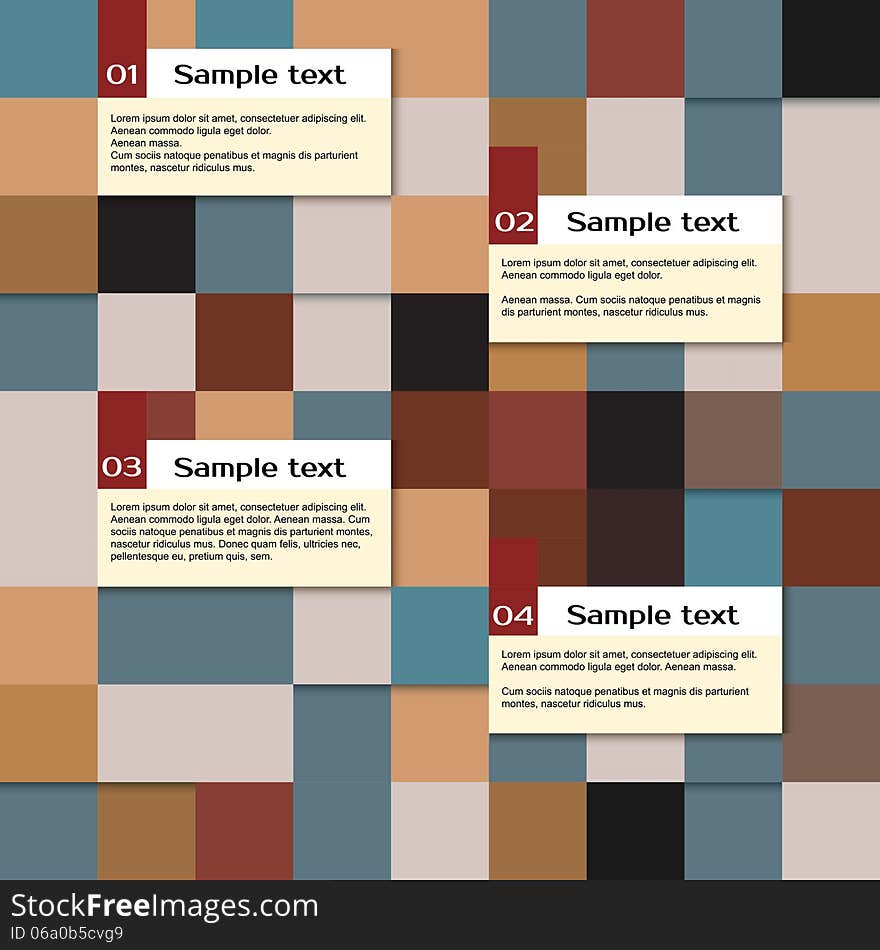 Vector abstract squares background, infographic template with place for your text. Vector abstract squares background, infographic template with place for your text