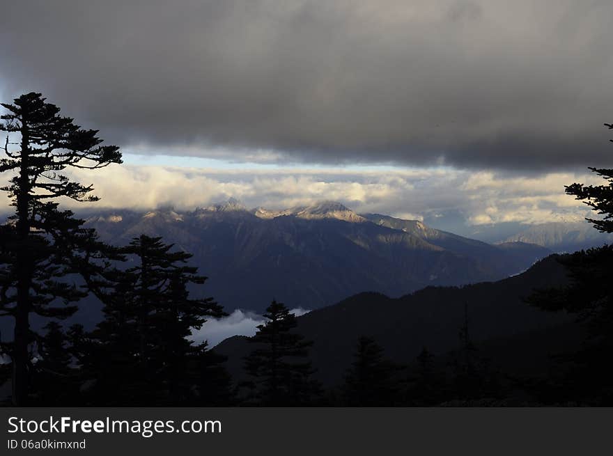 Mountains in Badi village,Weixi county,Yunnan province,China. Mountains in Badi village,Weixi county,Yunnan province,China