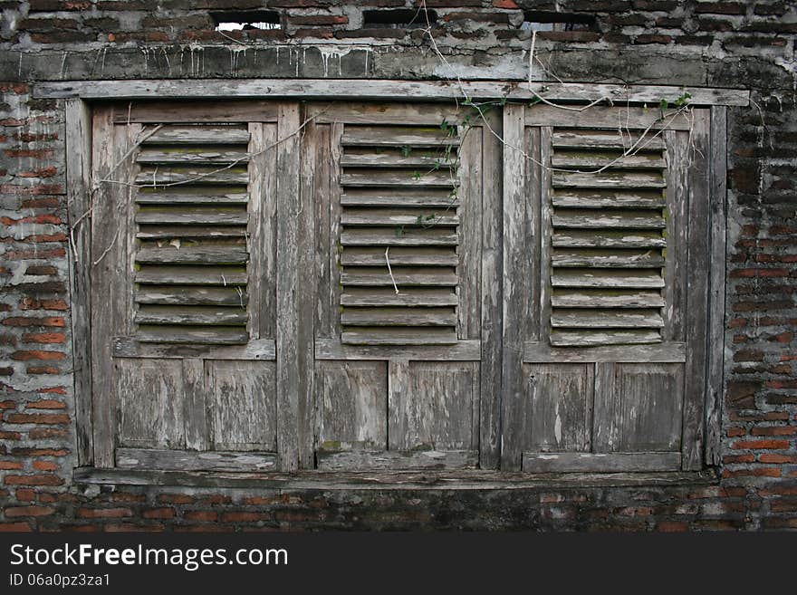 An old window of an old house