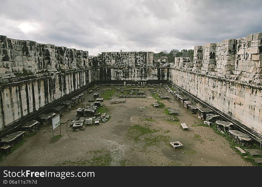 Ruins of ancient Apollo temple in Didyma, Turkey. Ruins of ancient Apollo temple in Didyma, Turkey