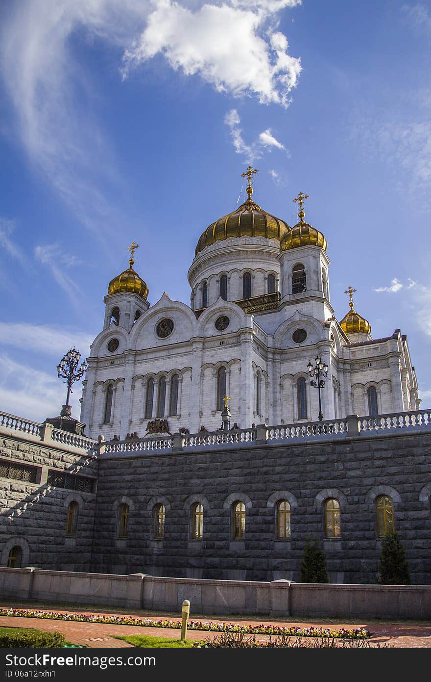 The Cathedral of Christ the Saviour is a cathedral in Moscow, Russia, on the northern bank of the Moskva River, a few blocks southwest of the Kremlin. It is the tallest Orthodox Christian church in the world. The Cathedral of Christ the Saviour is a cathedral in Moscow, Russia, on the northern bank of the Moskva River, a few blocks southwest of the Kremlin. It is the tallest Orthodox Christian church in the world