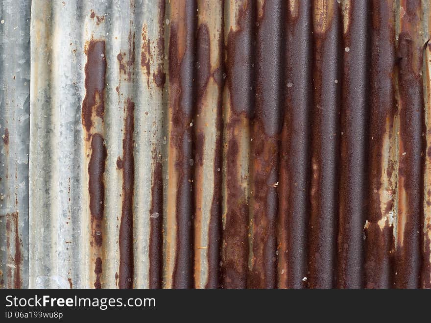 Rusty corrugated iron