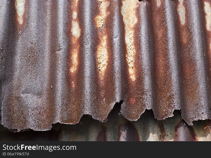 Rusty corrugated iron