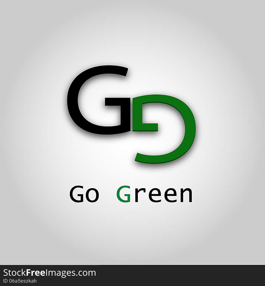 Go Green logo.