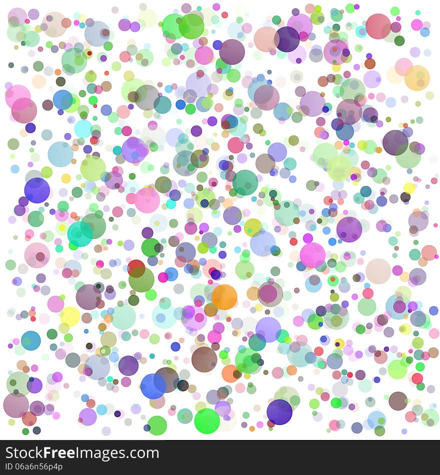 Colorful Round Blots on white Background. Colorful Round Blots on white Background