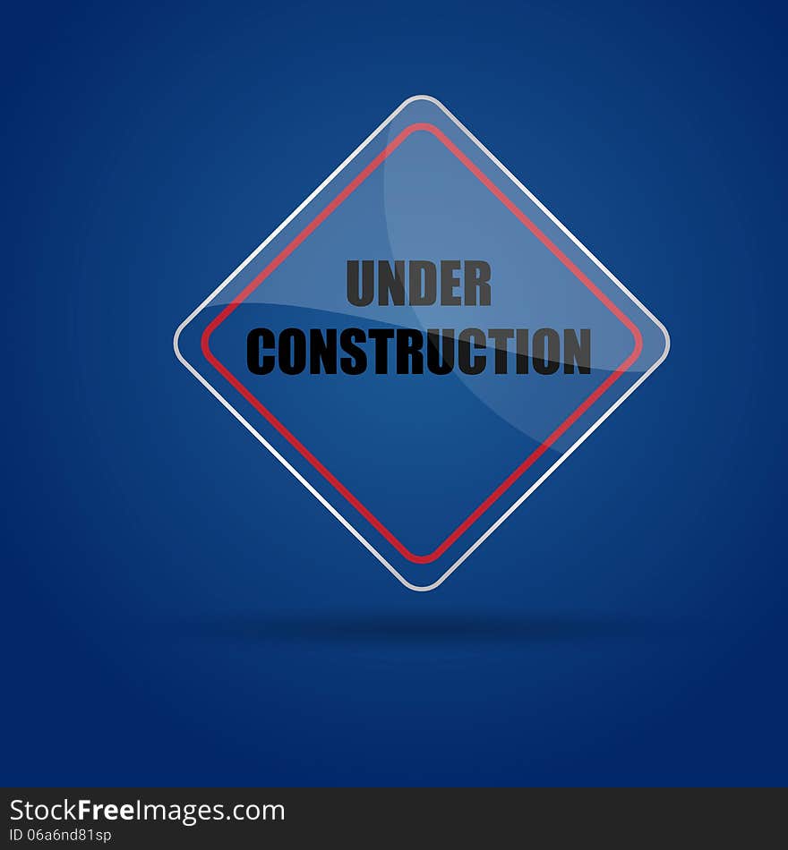 Under Construction Glass icon Eps.10 - illustration