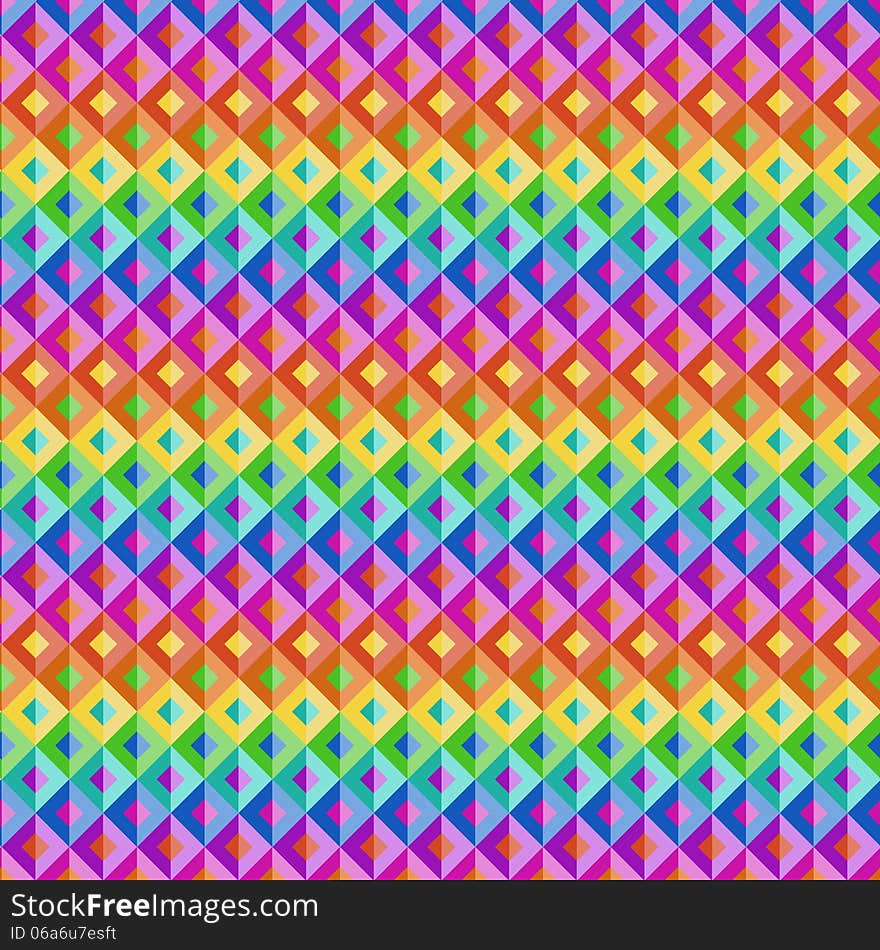 Bright Rainbow Abstract Geometric Background