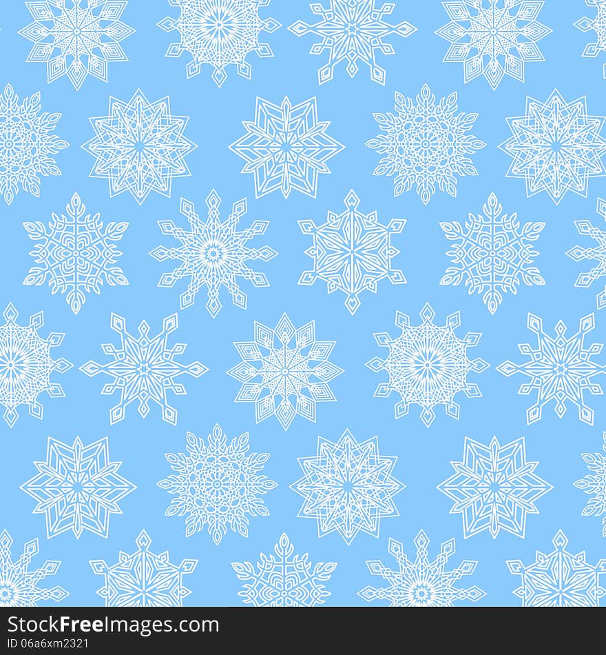 Elegant Snowflakes Background