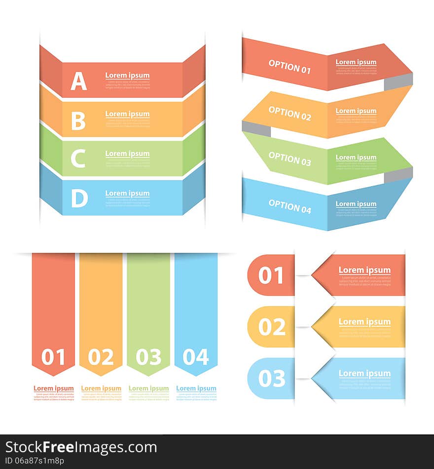 Option banner infographics set