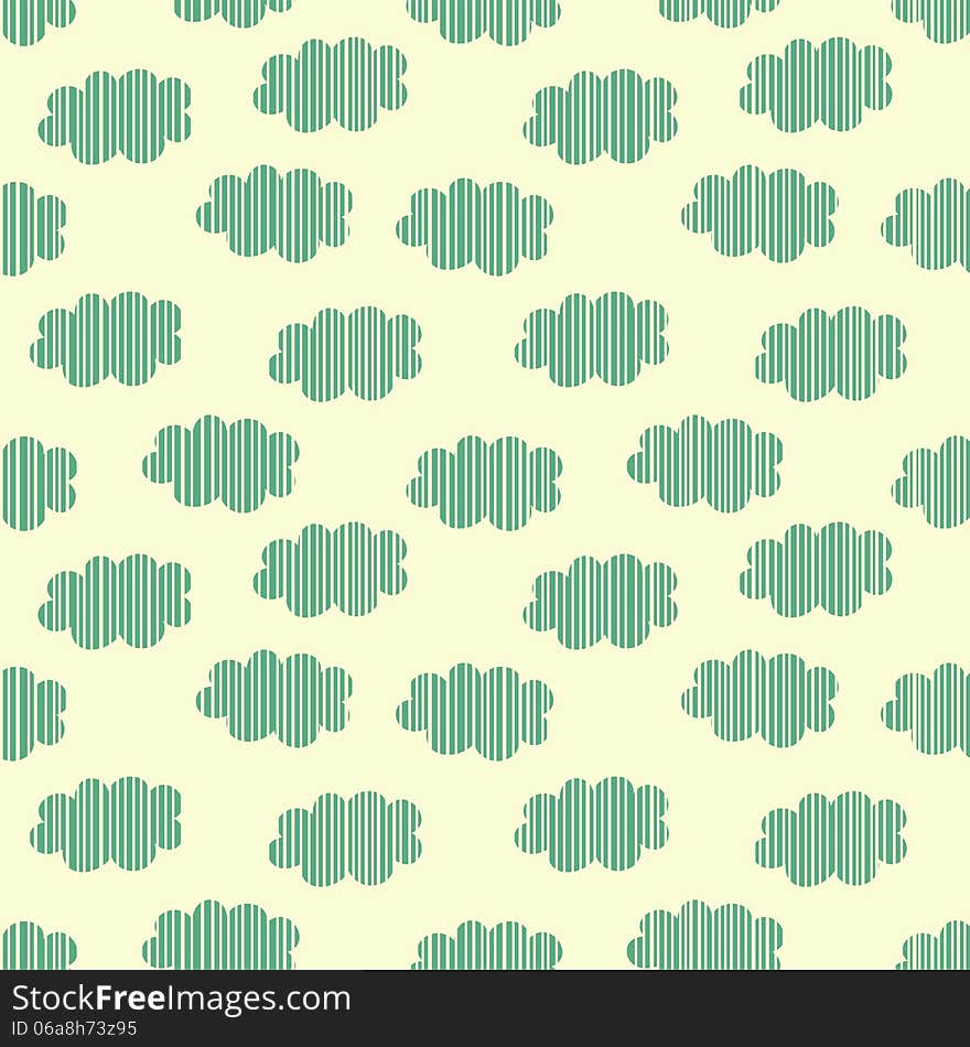 Strip clouds seamless pattern, vector illustration