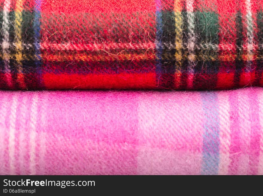 Pink and Red Woolen Scarfs. Pink and Red Woolen Scarfs