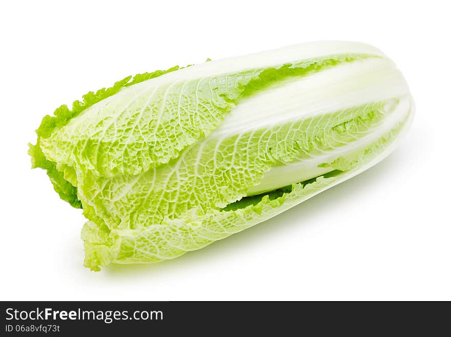 Chinese cabbage On white