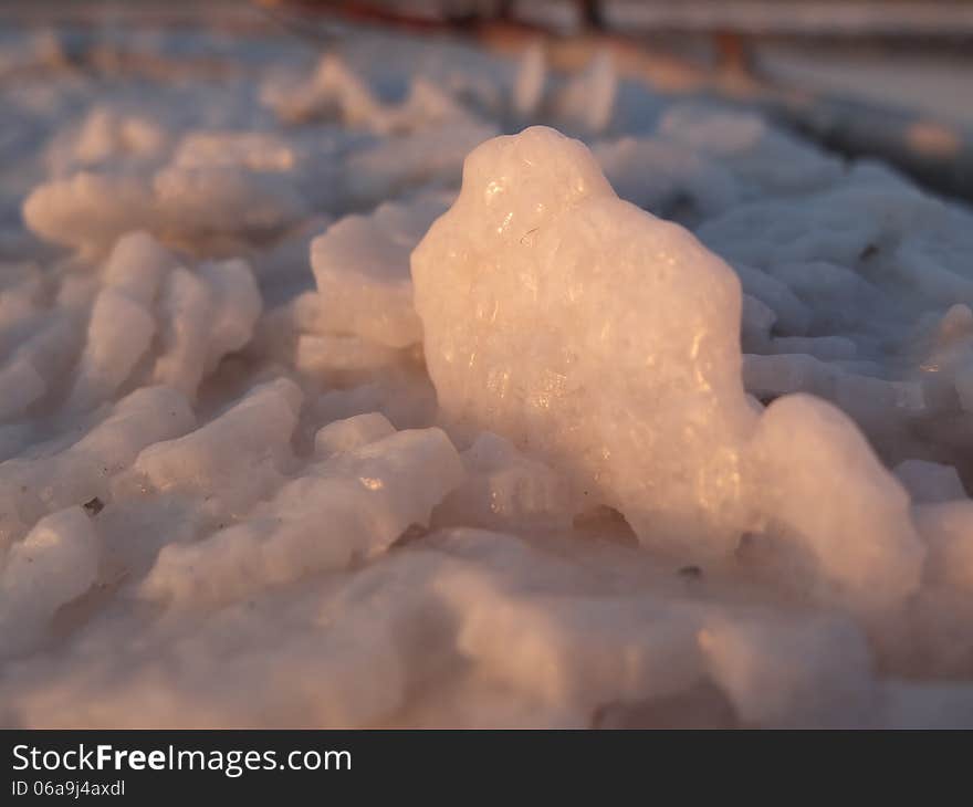 Salt crystal in nature