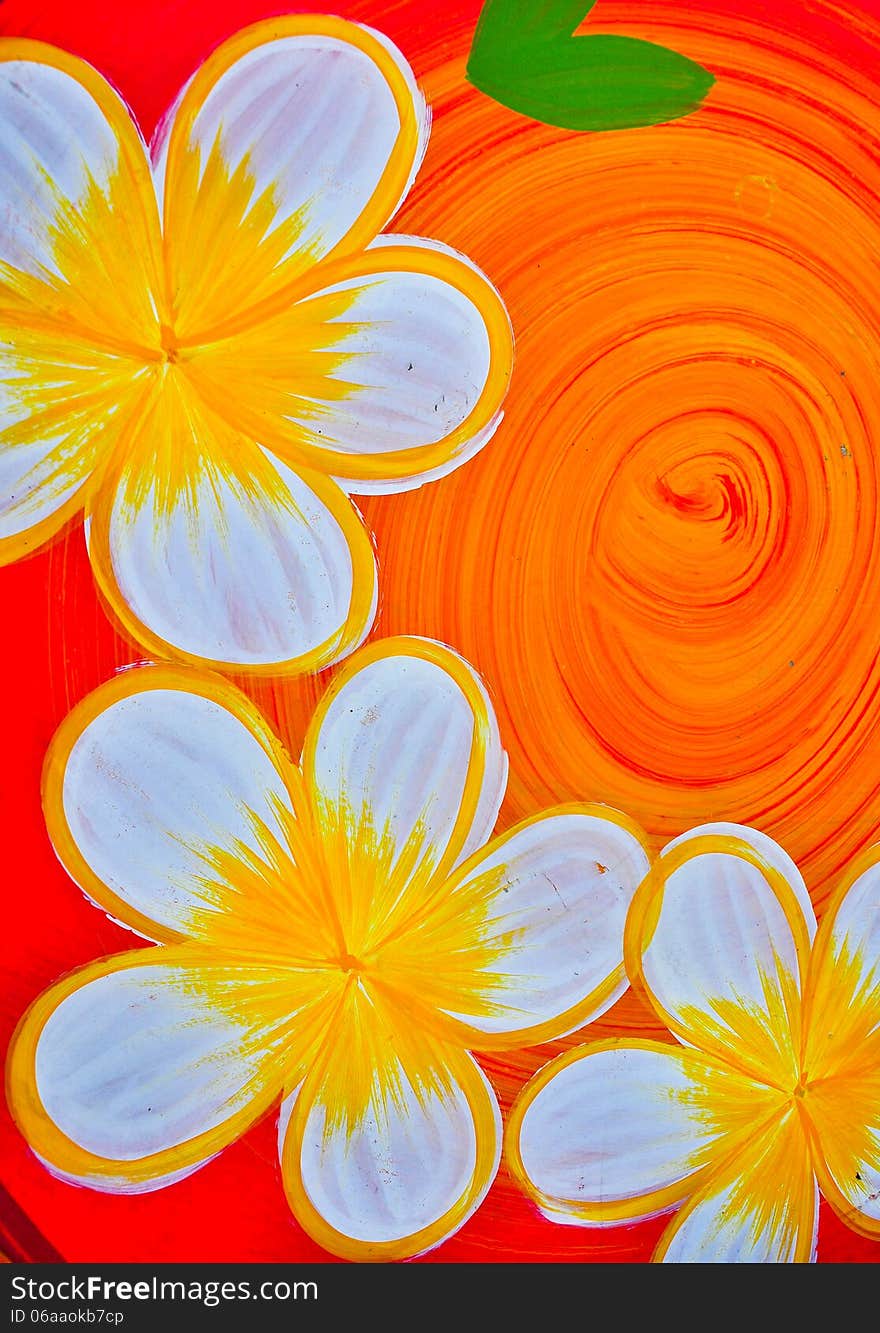 Frangipani Flowers Paint