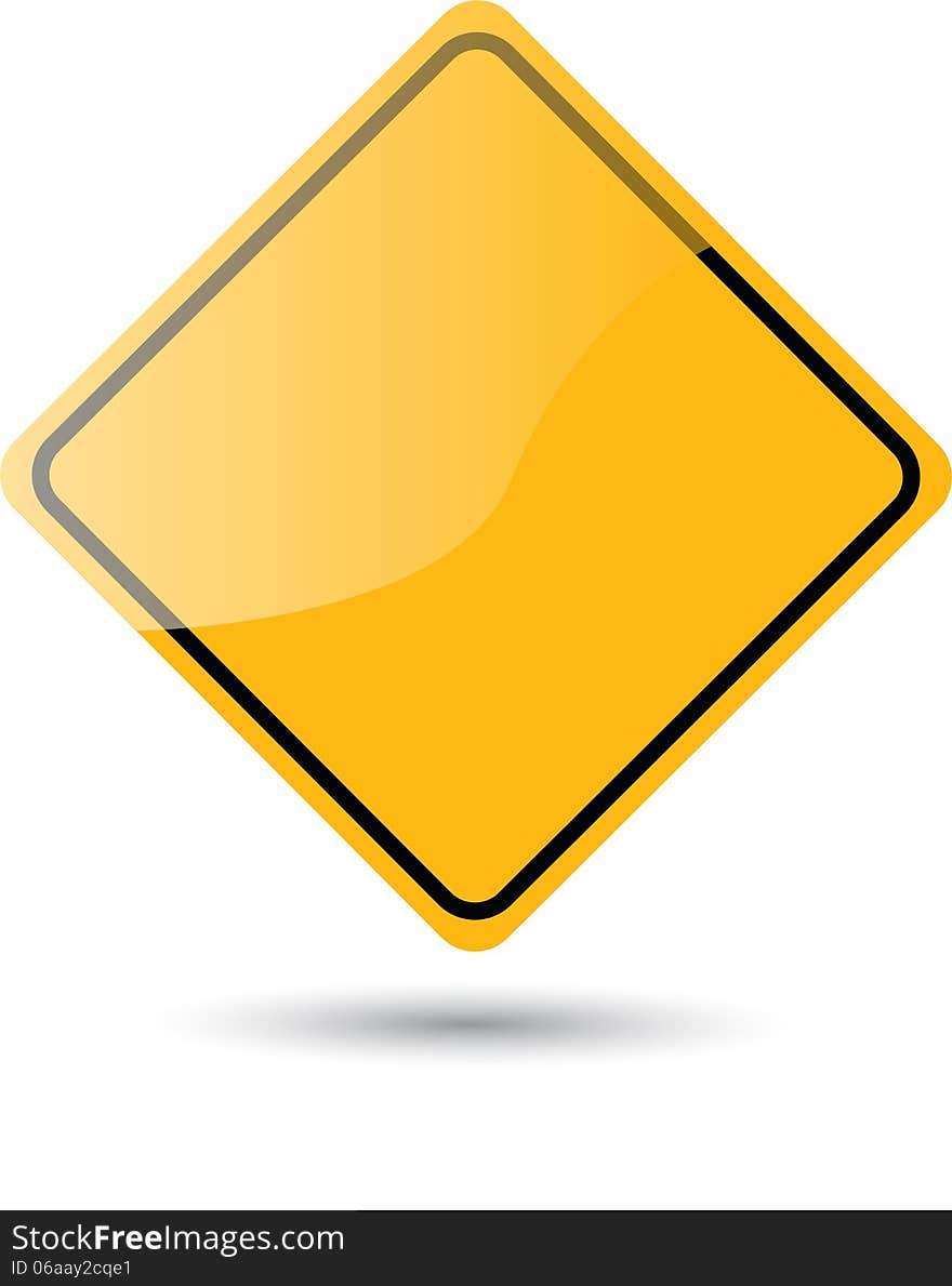 Blank Traffic Sign - warning