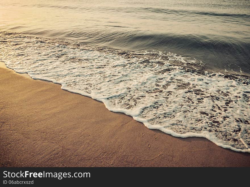 Beach Barcelona. Catalonia, Spain. Vintage retro style