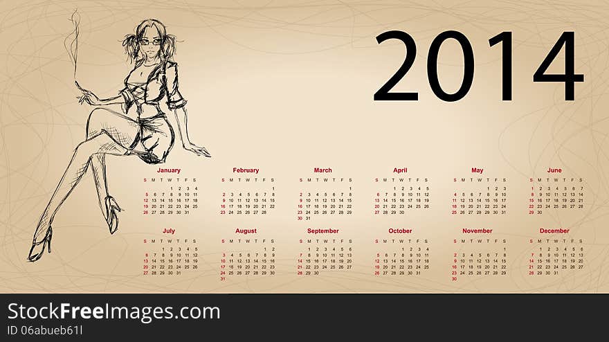 Calendar 2014.