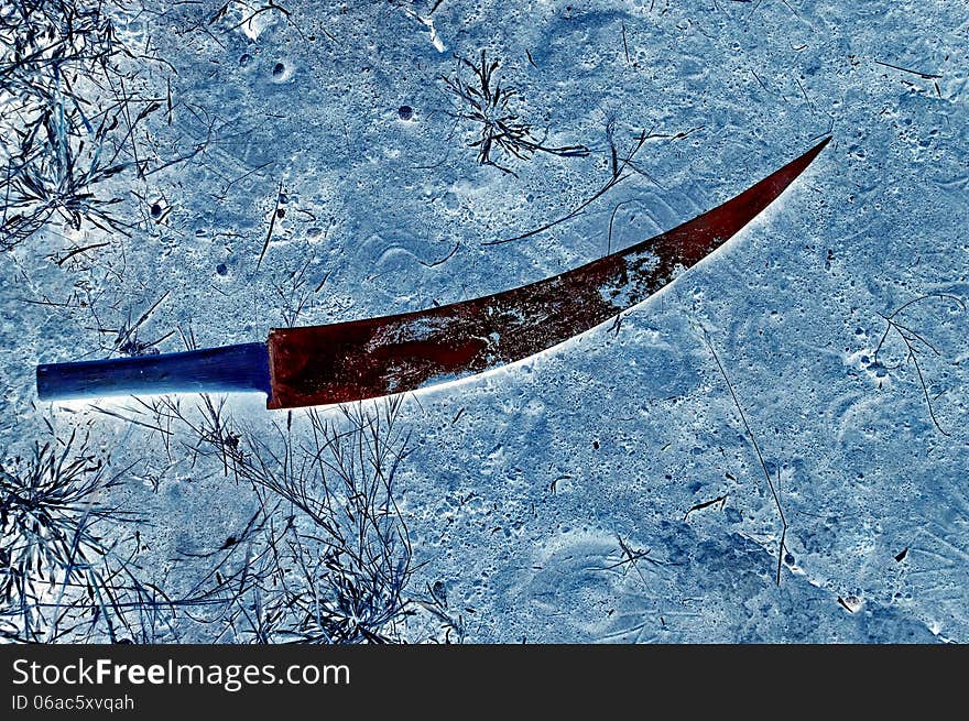 Closeup shot of knife art. Closeup shot of knife art