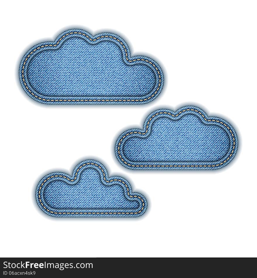 Vector Illustration Of Jeans Cloud