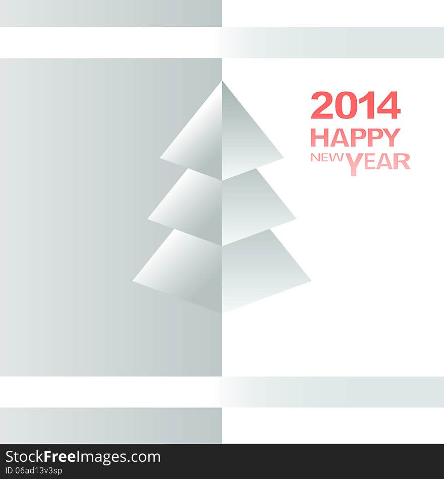 Happy New Year Christmas Tree design. Happy New Year Christmas Tree design