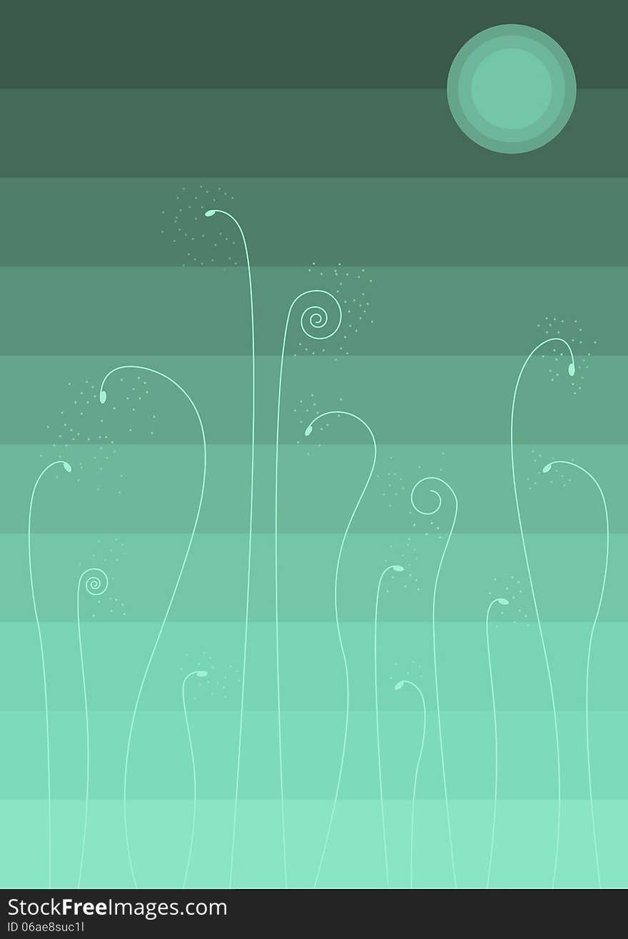 Magic Night Grass Background