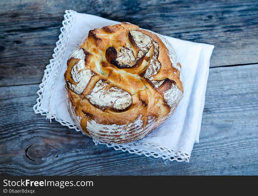 Close up of whole volcane bread. Close up of whole volcane bread