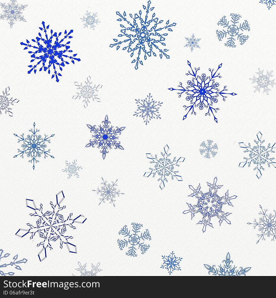 Snowflakes on rough paper surface. Snowflakes on rough paper surface.