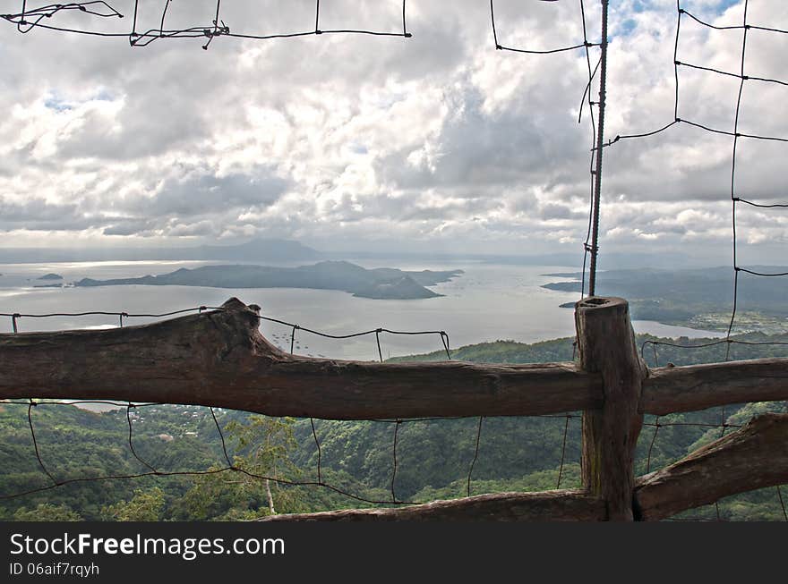 Taal lake and volcano taken in tagaytay. Taal lake and volcano taken in tagaytay