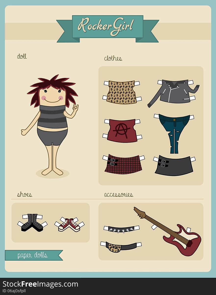 Paper doll rock to change your look. Paper doll rock to change your look