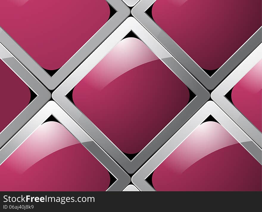 Beautiful glossy square abstract background