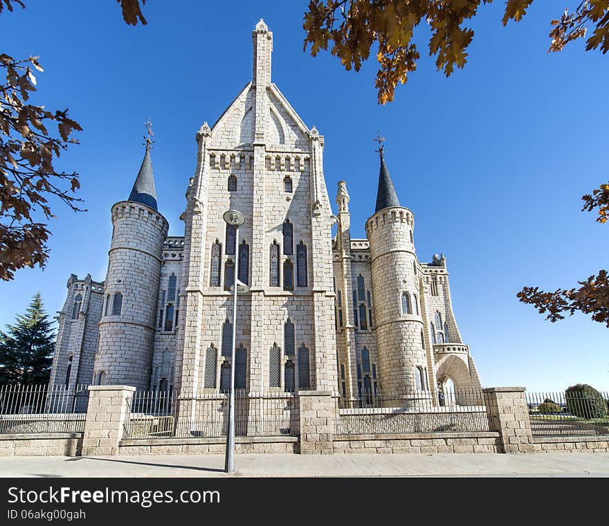 Episcopal Palace In Astorga, Leon, Spain.