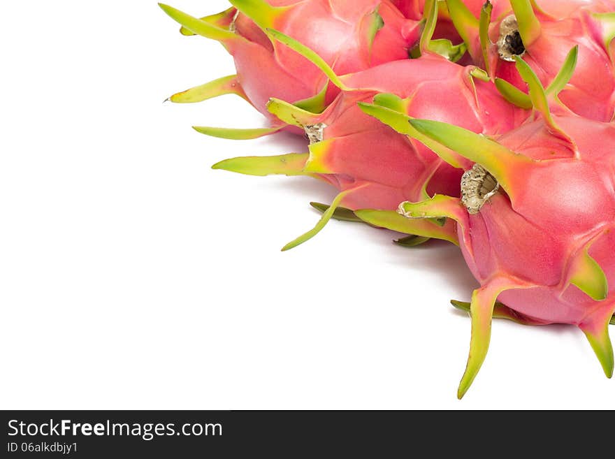 Dragon fruit isolated on white background