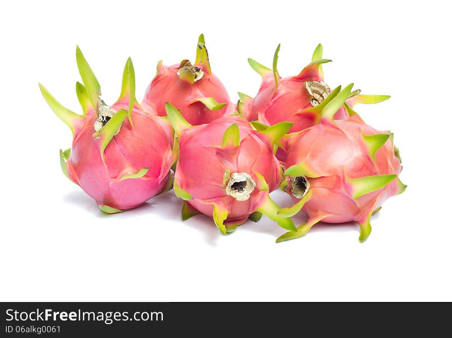 Dragon fruit isolated on white background