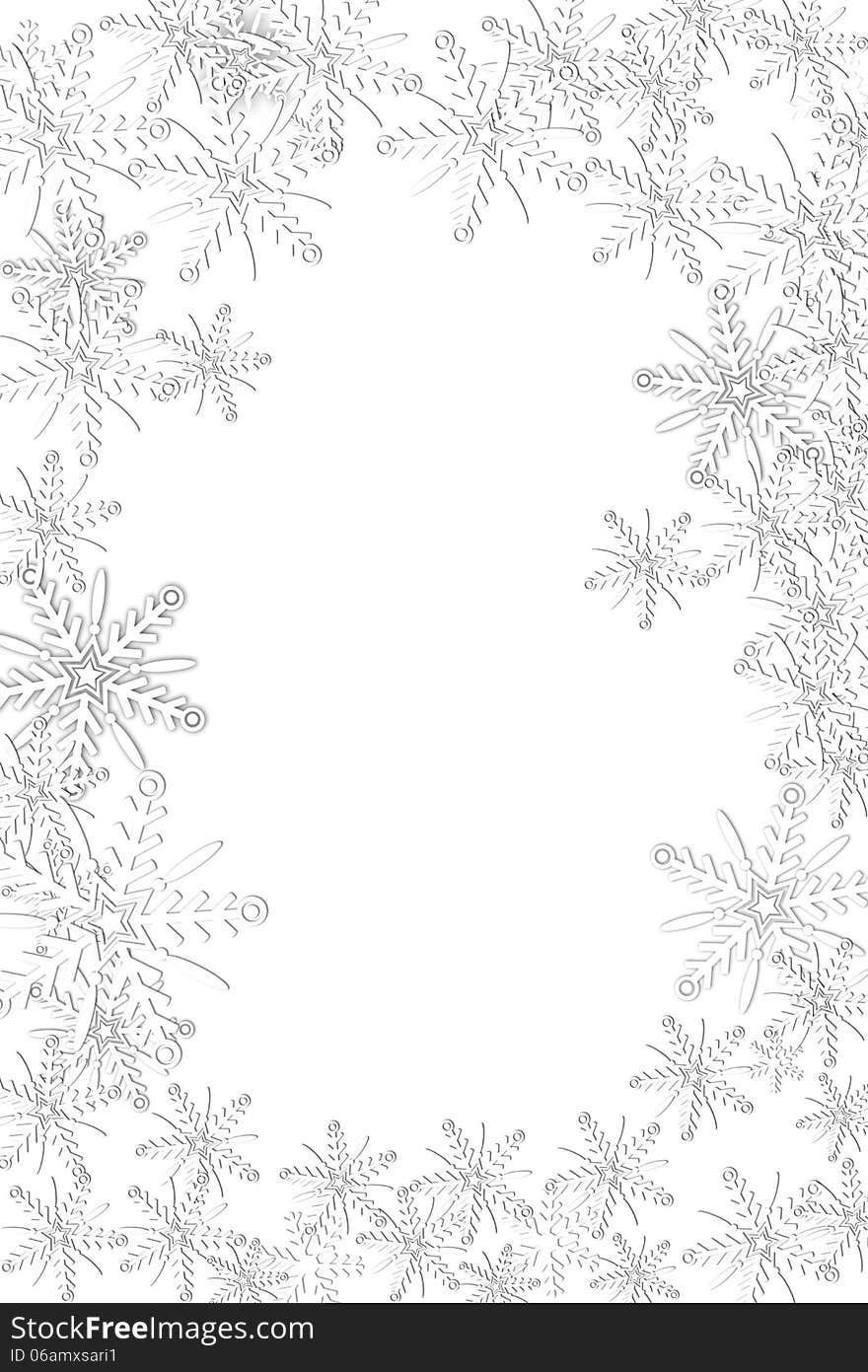 A white Christmas background with snowflakes