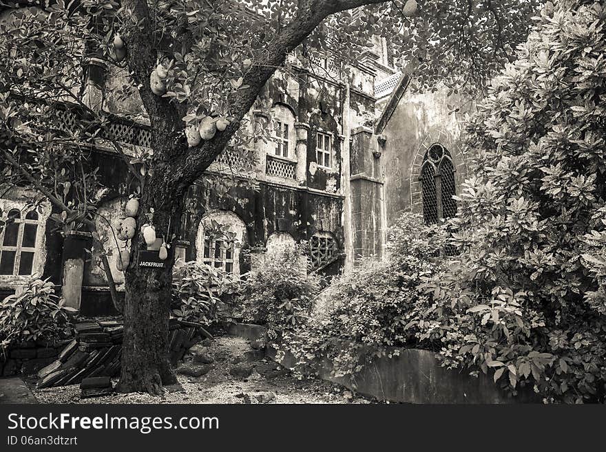 The Catholic church in Weizhou Island,Guangxi,China.It was built in 1880 by French Catholics. The Catholic church in Weizhou Island,Guangxi,China.It was built in 1880 by French Catholics.