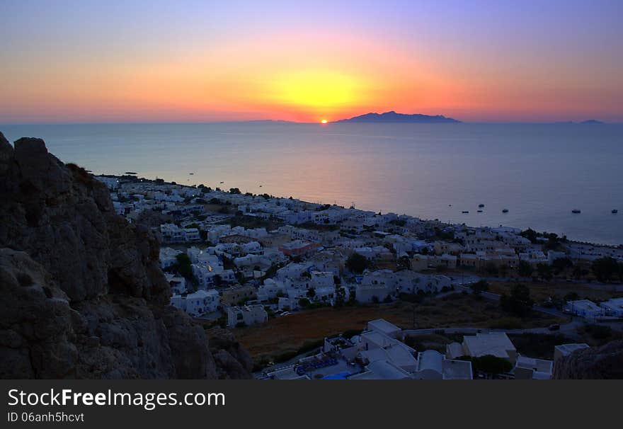 Breathtaking Santorini sunrise